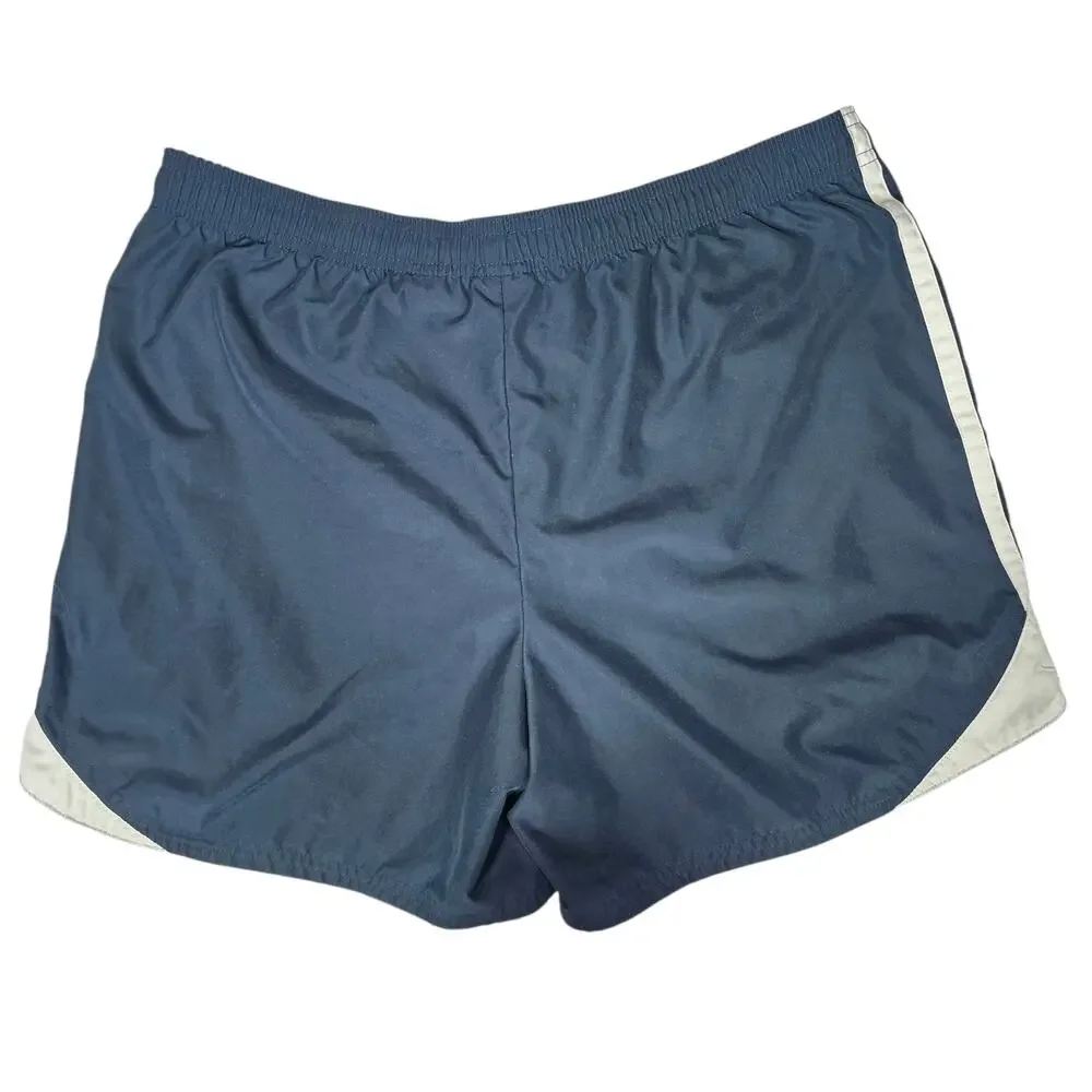 Nike Navy and White Running Shorts Women's Size M (8-10)